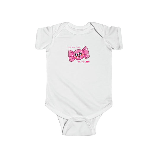 Trick or Treat Im So Sweet Halloween Infant Fine Jersey Bodysuit