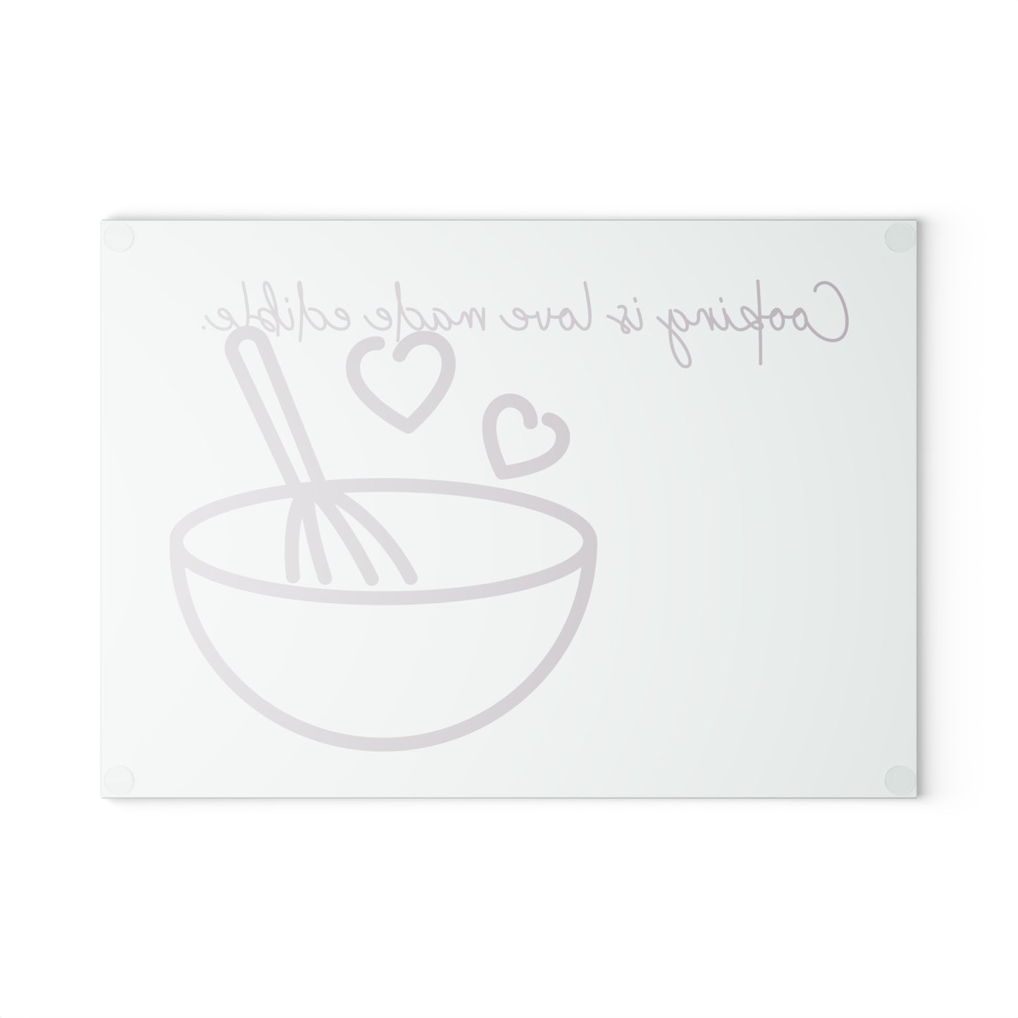Cooking is Love Made Edible Glass Cutting Board | Housewarming Return Gift | Unique Party Favor