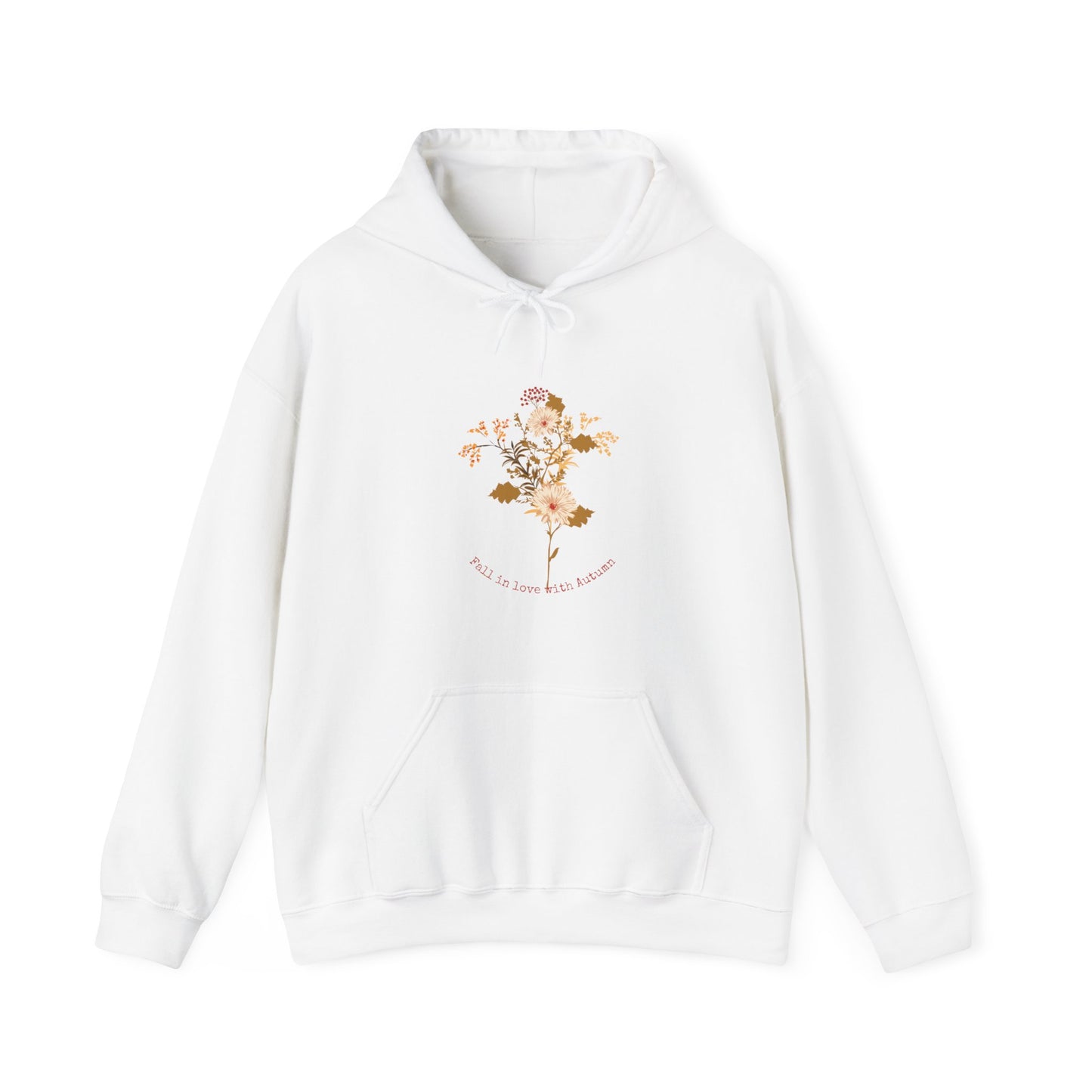 Fall in Love with Autumn Floral Bouquet Fall Unisex Heavy Blend™ Hooded Sweatshirt