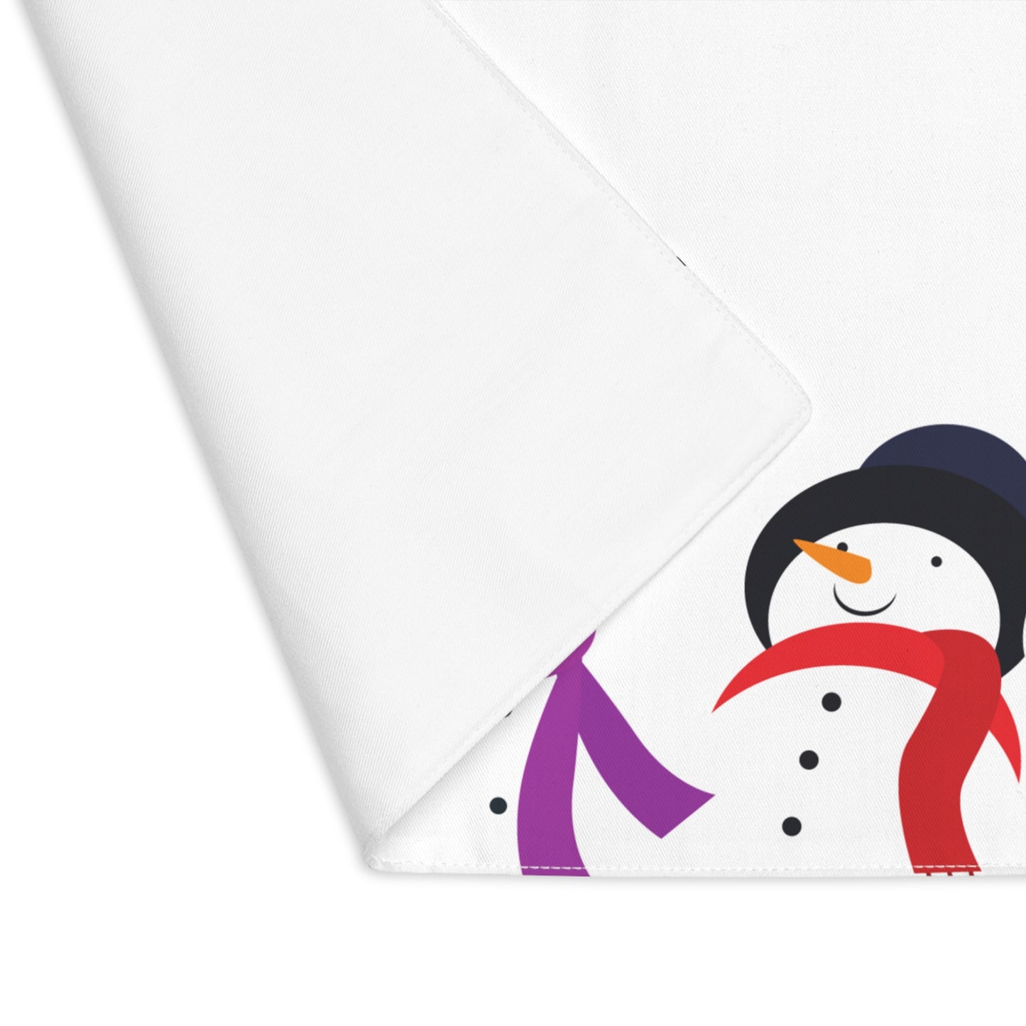 Colorful Snowmen Christmas Placemat, 1pc