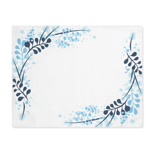 Leafy Swirls Winter Christmas Placemat, 1pc