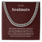 For My Soulmate Cuban Chain Link Necklace