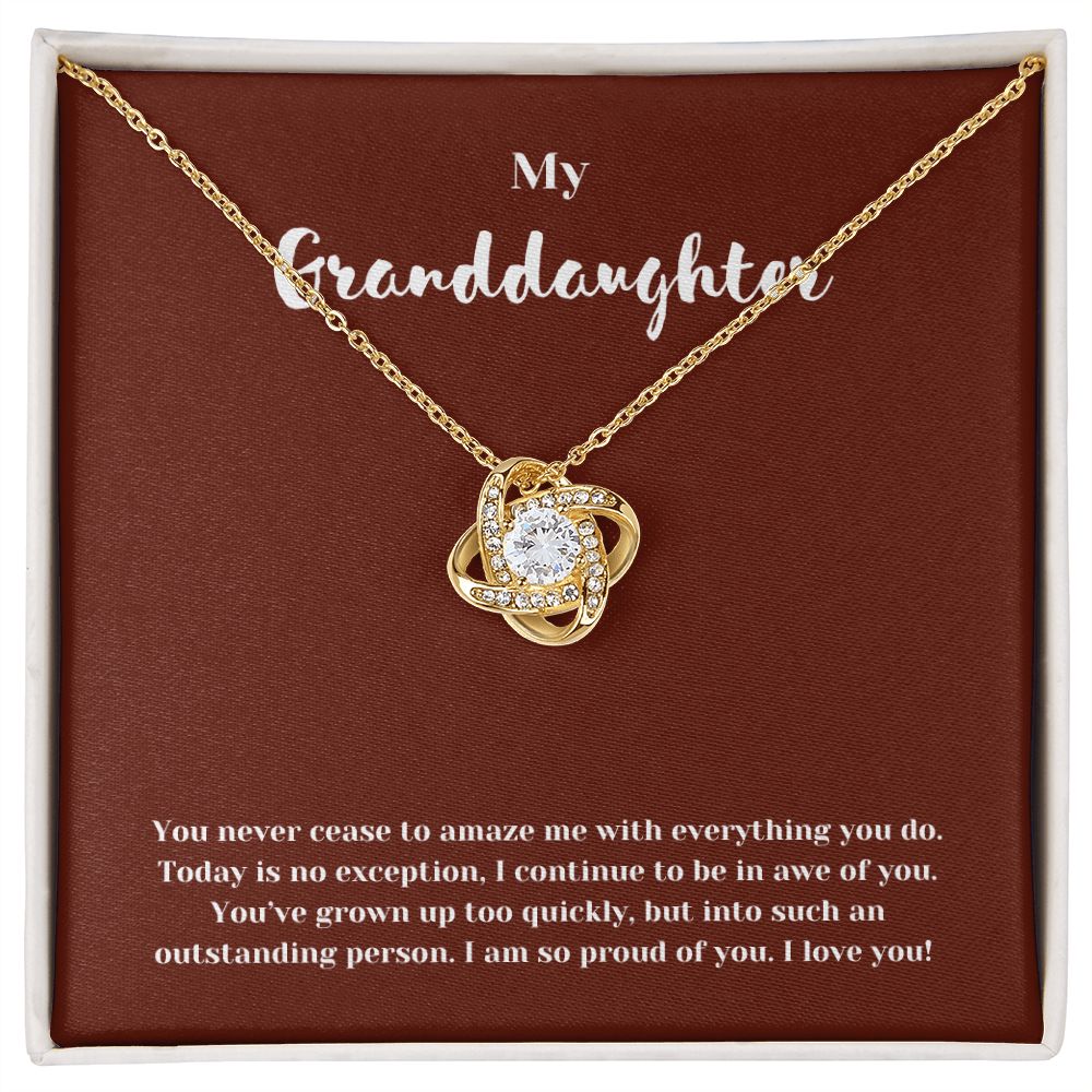 So Proud Granddaughter Love Knot Necklace