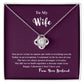 To My Wife on Valentine's Day | Thoughtful Gifts for Her | Love Knot Necklace With Message Card
