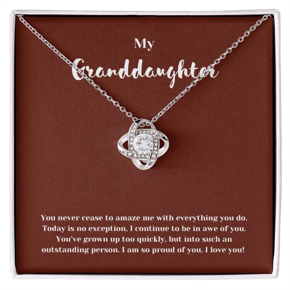 So Proud Granddaughter Love Knot Necklace