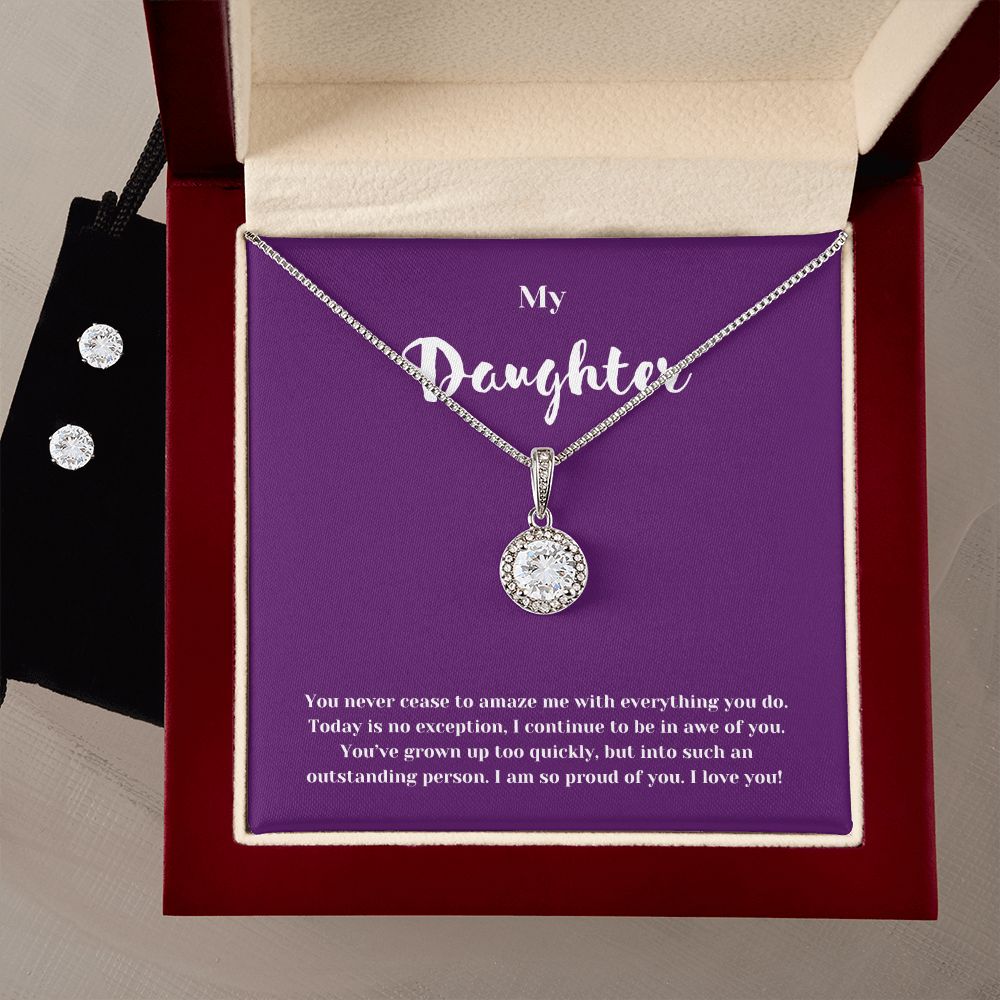 My Daughter So Proud Eternal Hope Necklace and Earrings Set