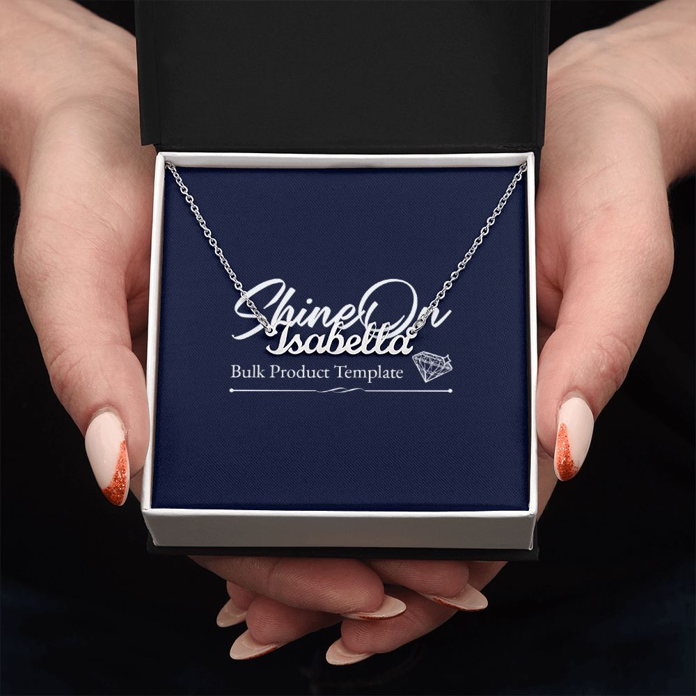 Custom Name Necklace with Message Card