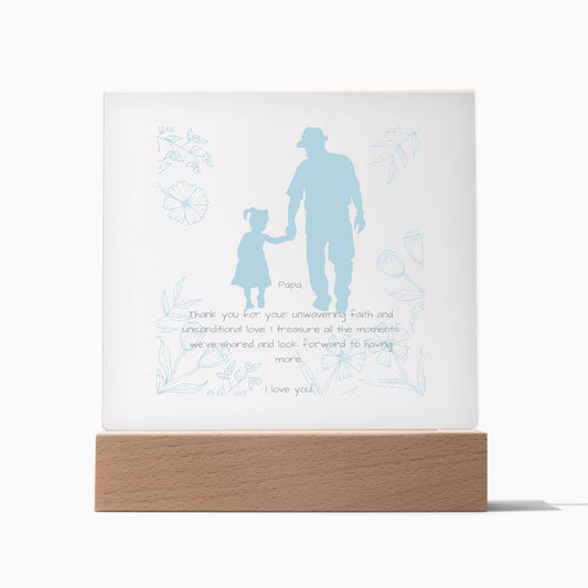 Papa - Acrylic Square Plaque