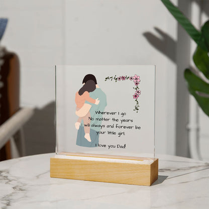 Dad from Daughter - Acrylic Square Plaque